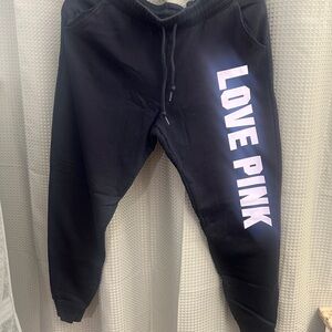 Black PINK Victoria’s Secret Ankle Sweatpants sz M